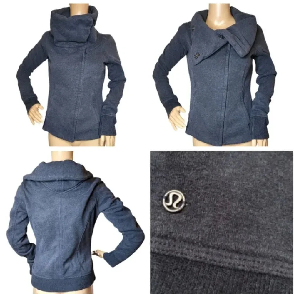 ** Lululemon karma collected funnel neck jacket in inkwell Navy Blue Size 8
